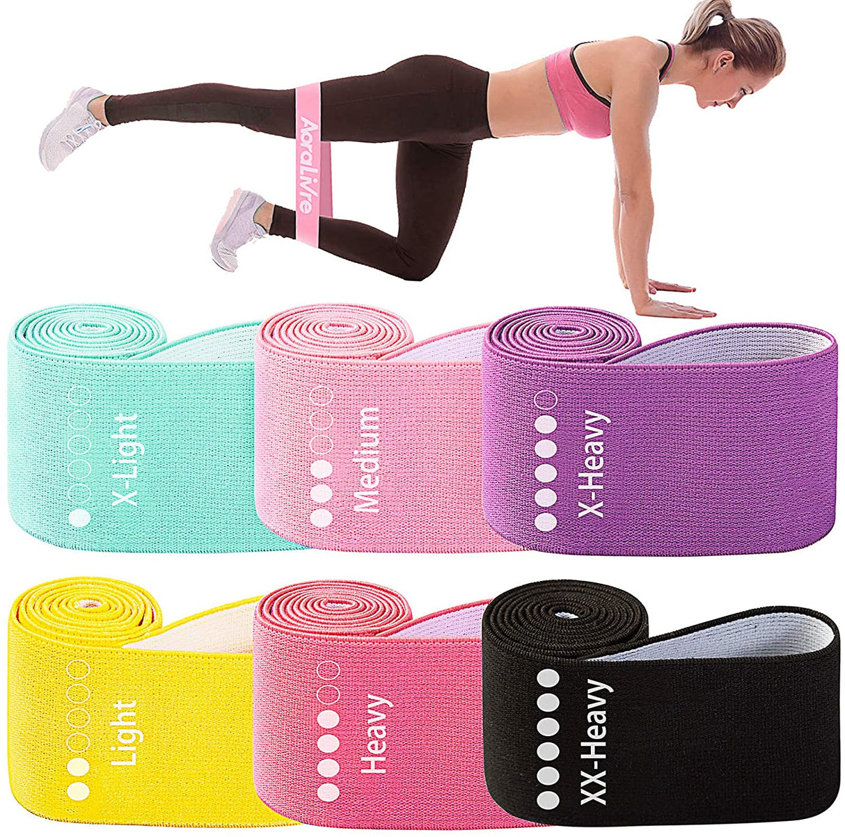 Aoralivre Fabric Resistance Bands