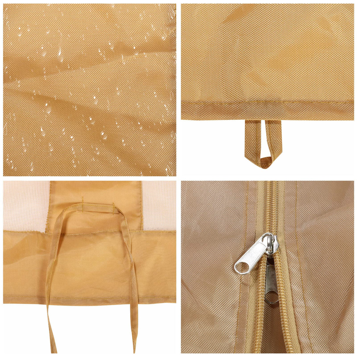 New Gazebo Mo-squito Net Outdoor Gazebo Netting Screen Replacement Universal 4-Panel Sidewalls with Zipper Waterproof Mo-Squito Netting (12' x 12', Brown)