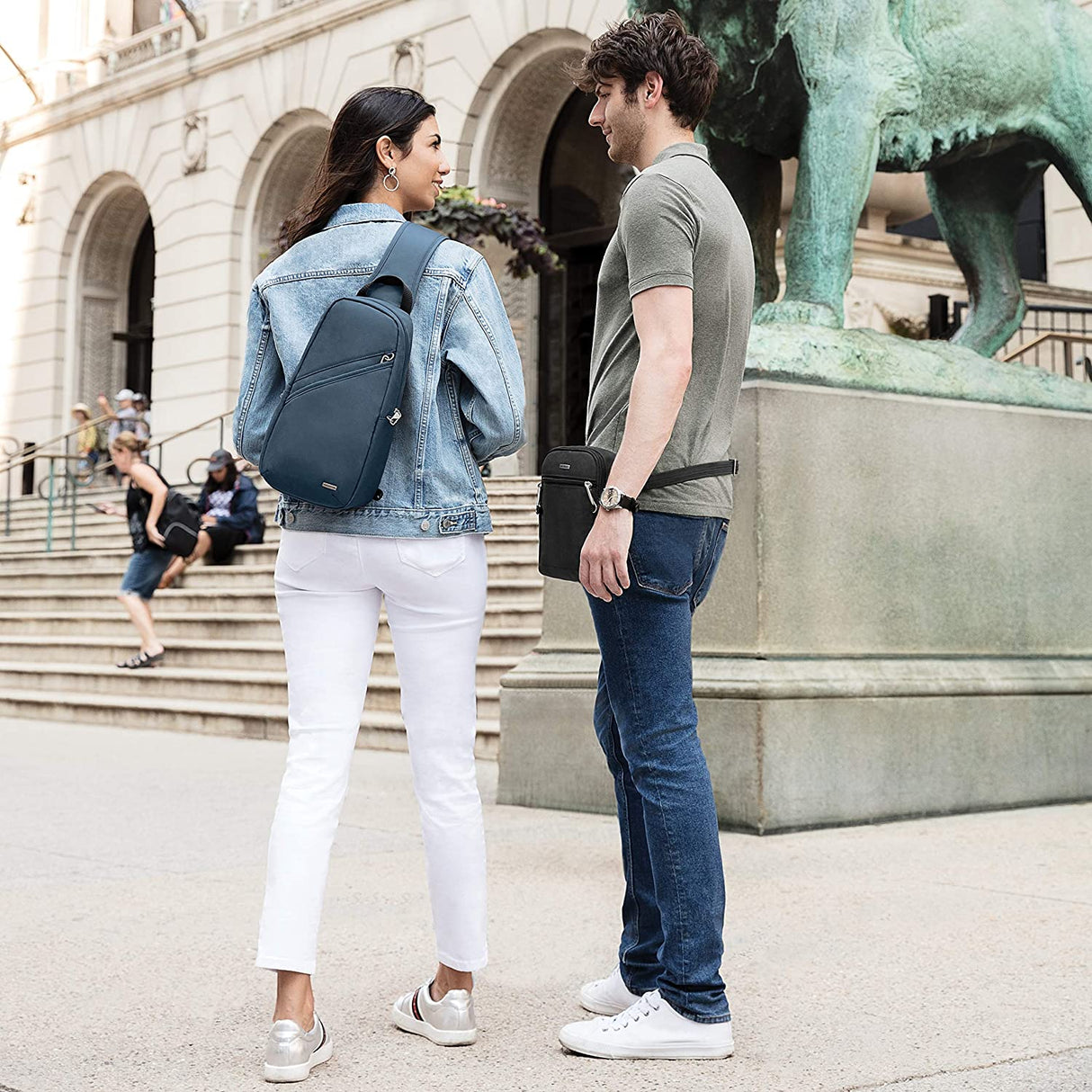 Travelon Classic Sling Bag, Nutmeg, Travelon Anti-theft Classic Sling Bag