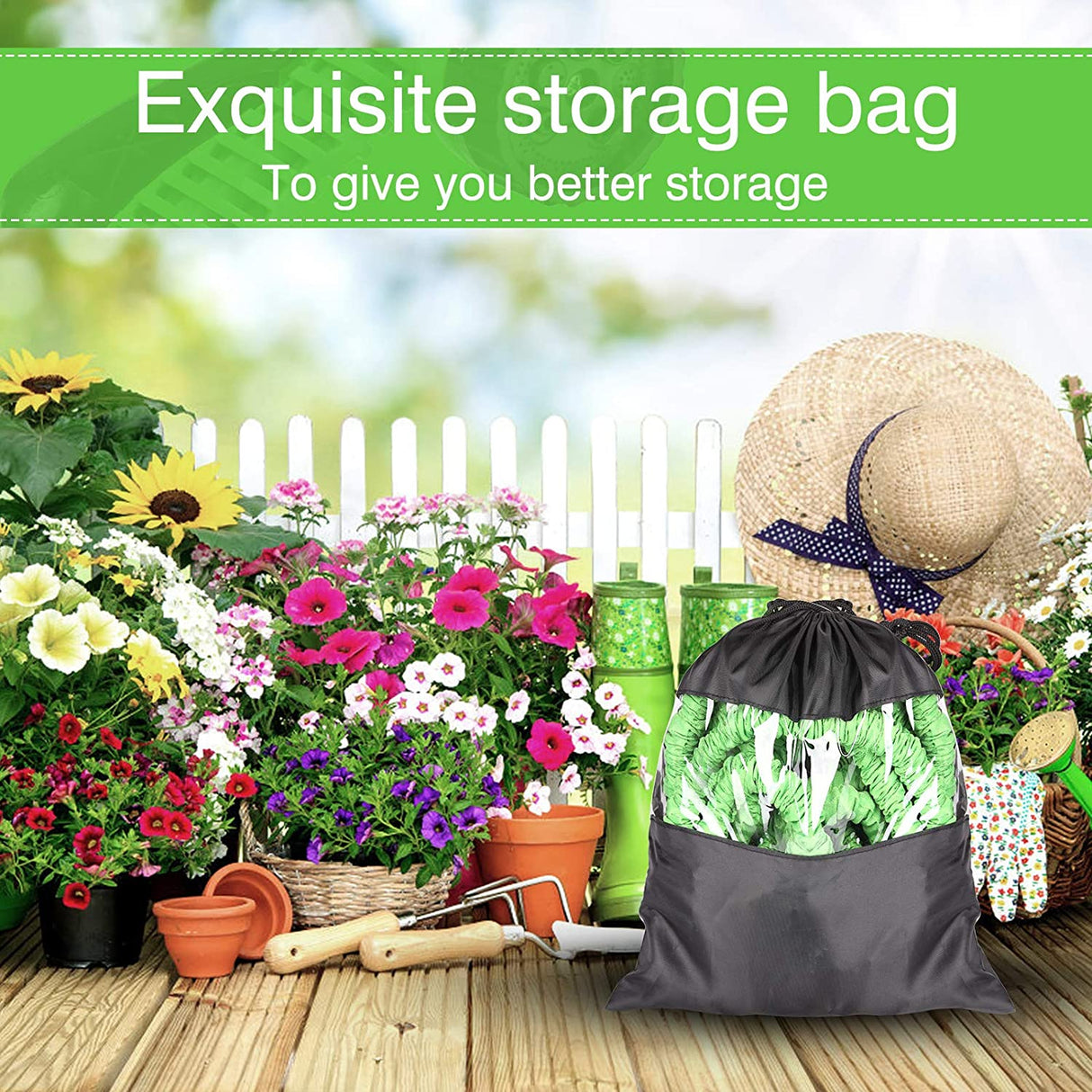 Garden Hose, 75ft Flexible Garden Hose, 22.5m Expandable Garden Hose Pipe Water Hose with 7 Function Spray Gun Hand Shower