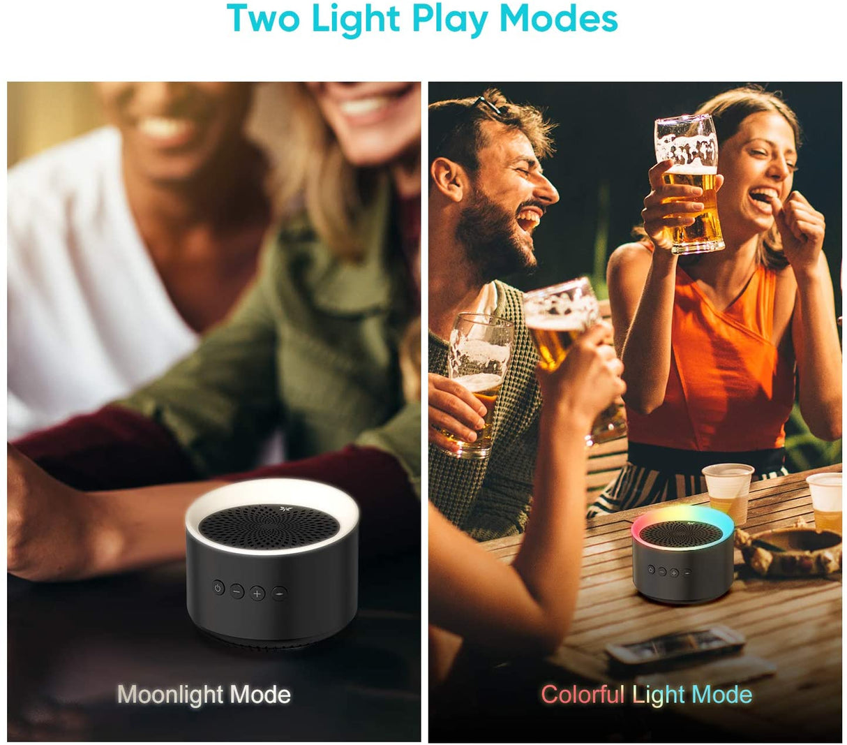 Bluetooth Speaker with Colorful Lights