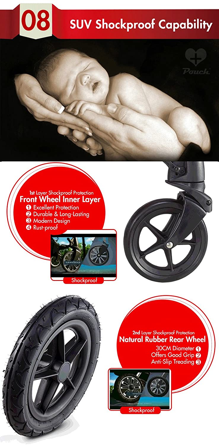 2 in 1 Baby PRAM Baby Stroller Jogger with Bassinet