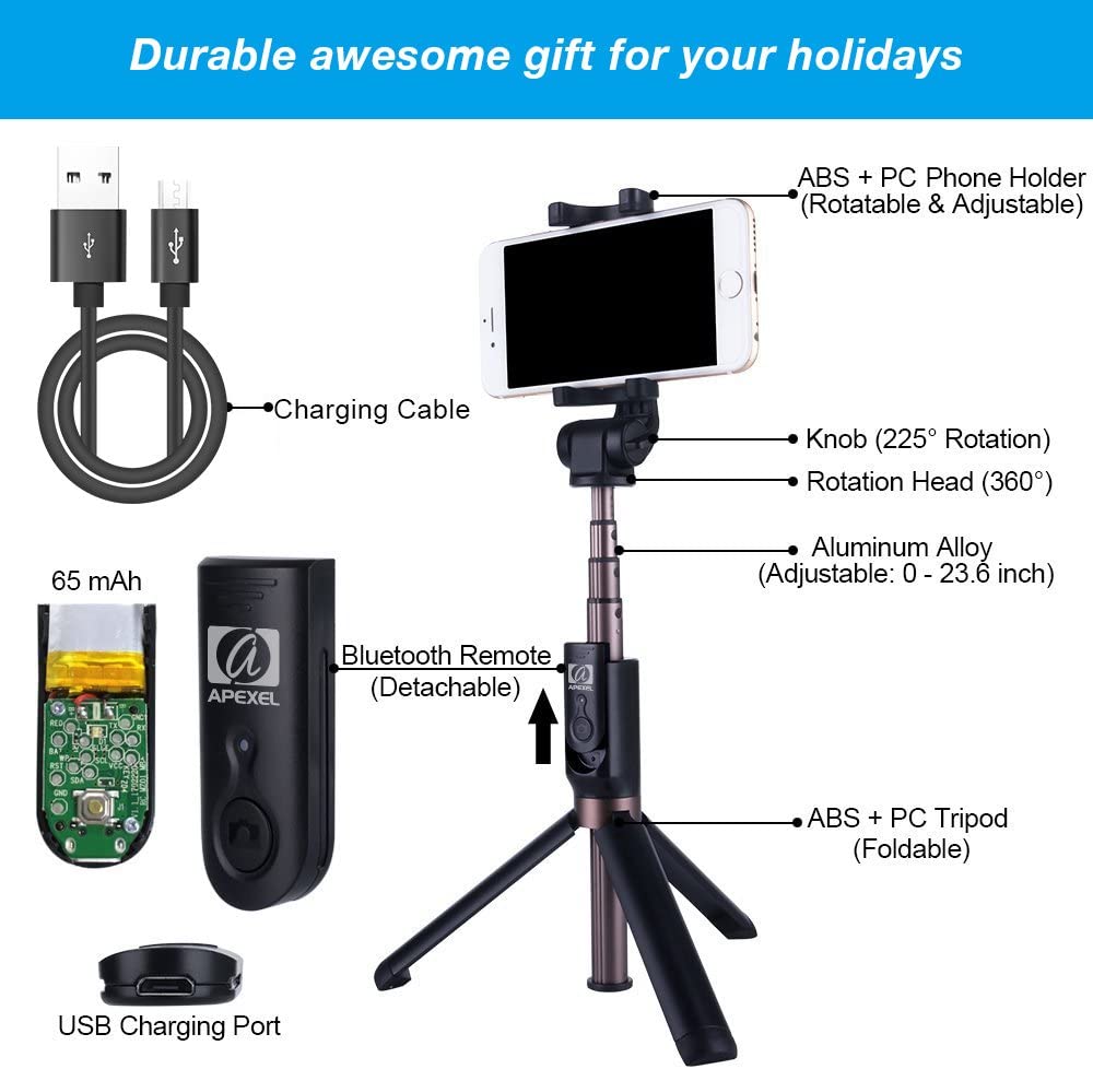 Foldable Tripod Selfie Stick