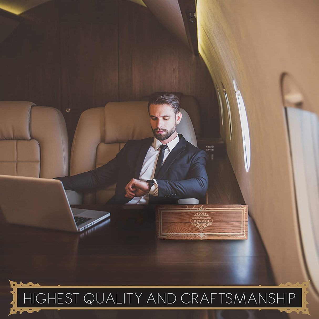 Whiskey Glass Set Gift Box - Cigar Cutter and Whiskey Stones Included - Chilling Stones Gift Set - Scotch Bourbon Glasses Bar Accessories - Reusable Ice Cubes - Unique Gifts for Men