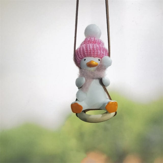 Super Cute Swing Duck Mirror Hanging Car Interior Accessories