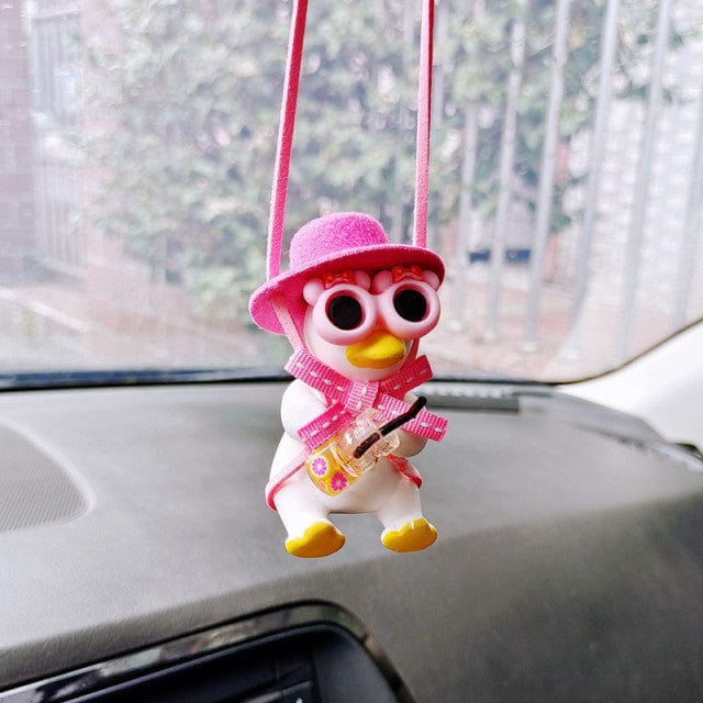 Super Cute Swing Duck Mirror Hanging Car Interior Accessories