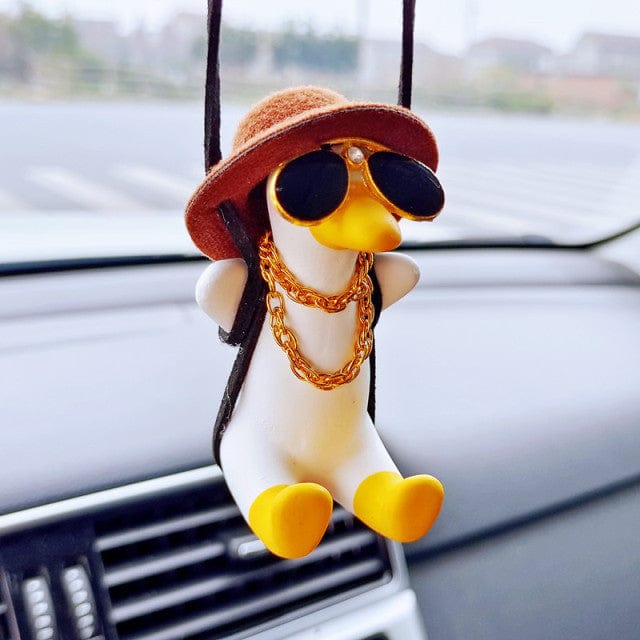 Super Cute Swing Duck Mirror Hanging Car Interior Accessories