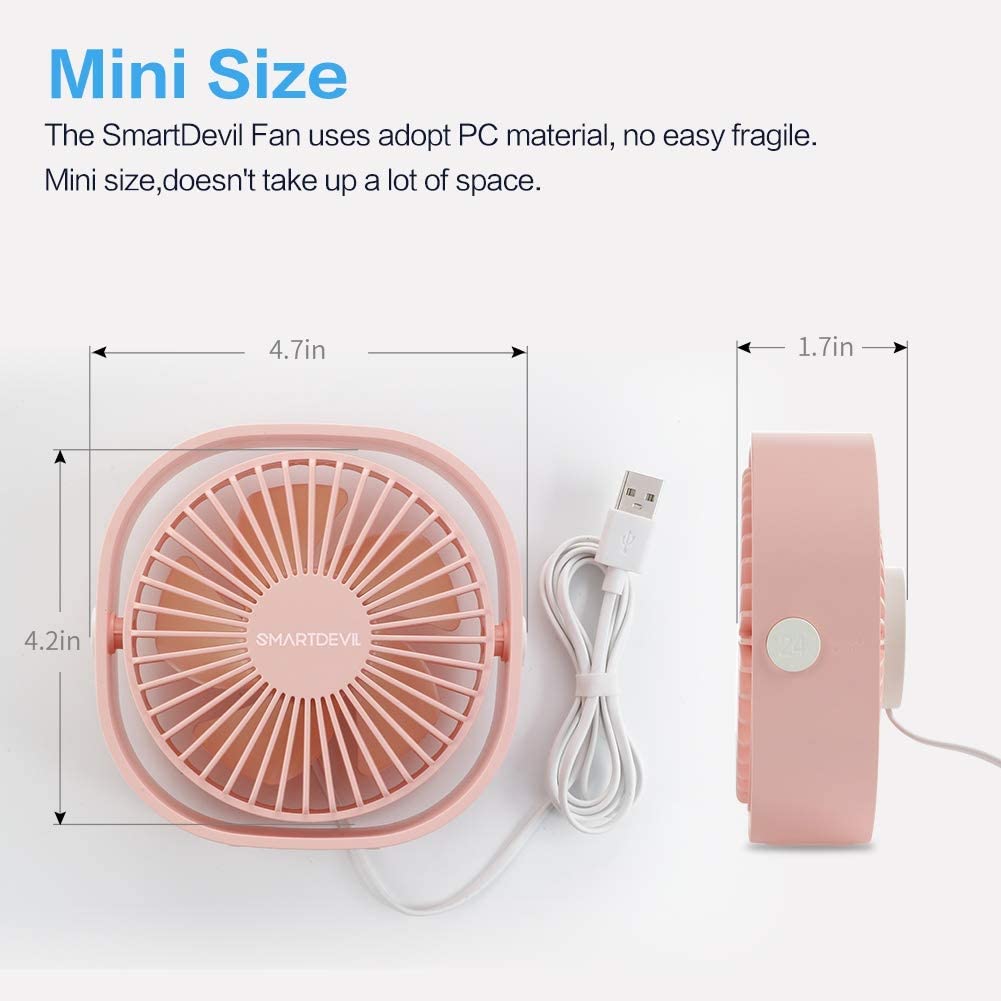 Small Personal USB Desk Fan