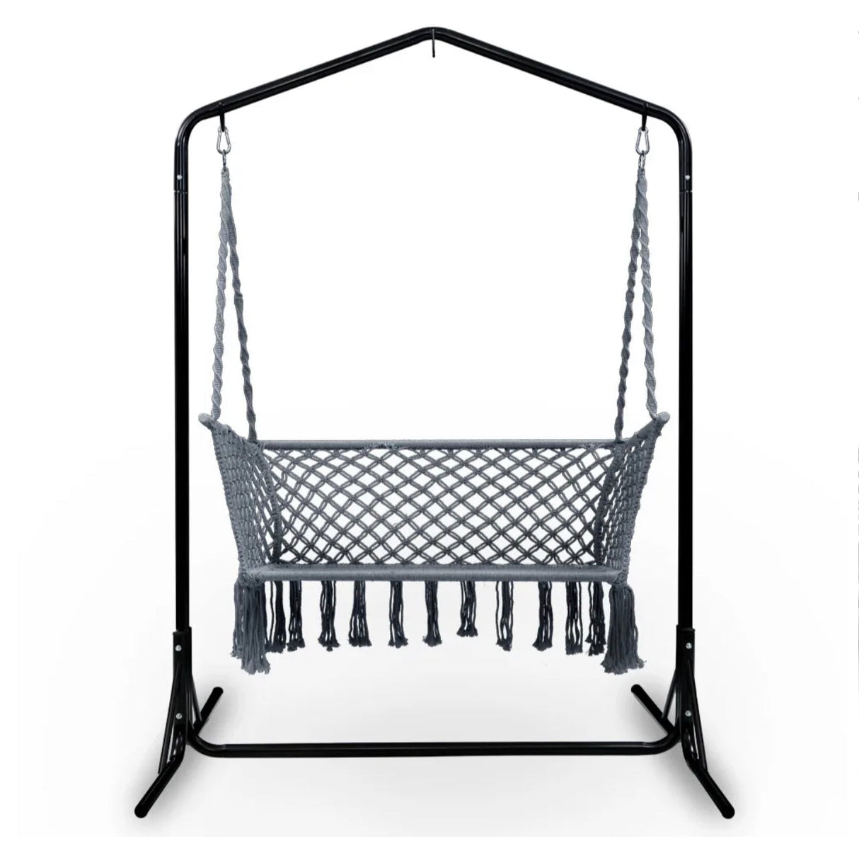 Hammock Chair with Stand Outdoor Swing Frame 2 Seater Bench Furniture