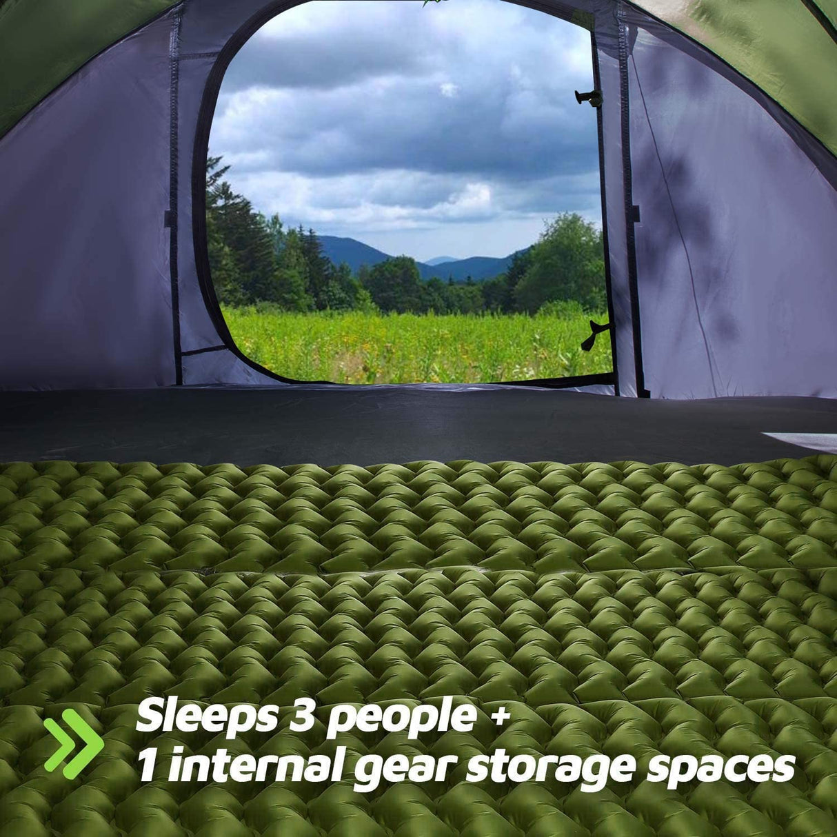 Easy Pop Up Tent-Automatic Setup- Instant Family Tents for Camping, Hiking & Traveling