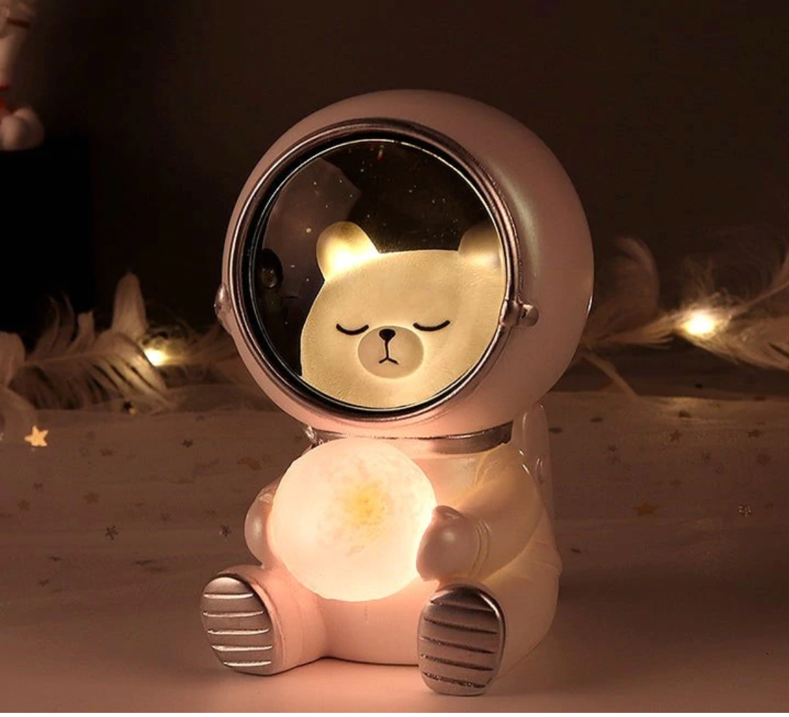 Pet Astronaut Night Light Figurine