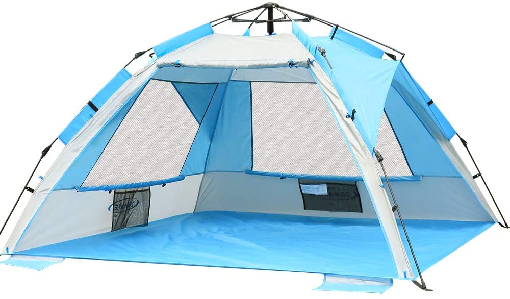 Pop Up Beach Tent - Instant Sun Shelter Cabana, Portable Beach Shade with SPF 50+ UV Protection for Kids & Family