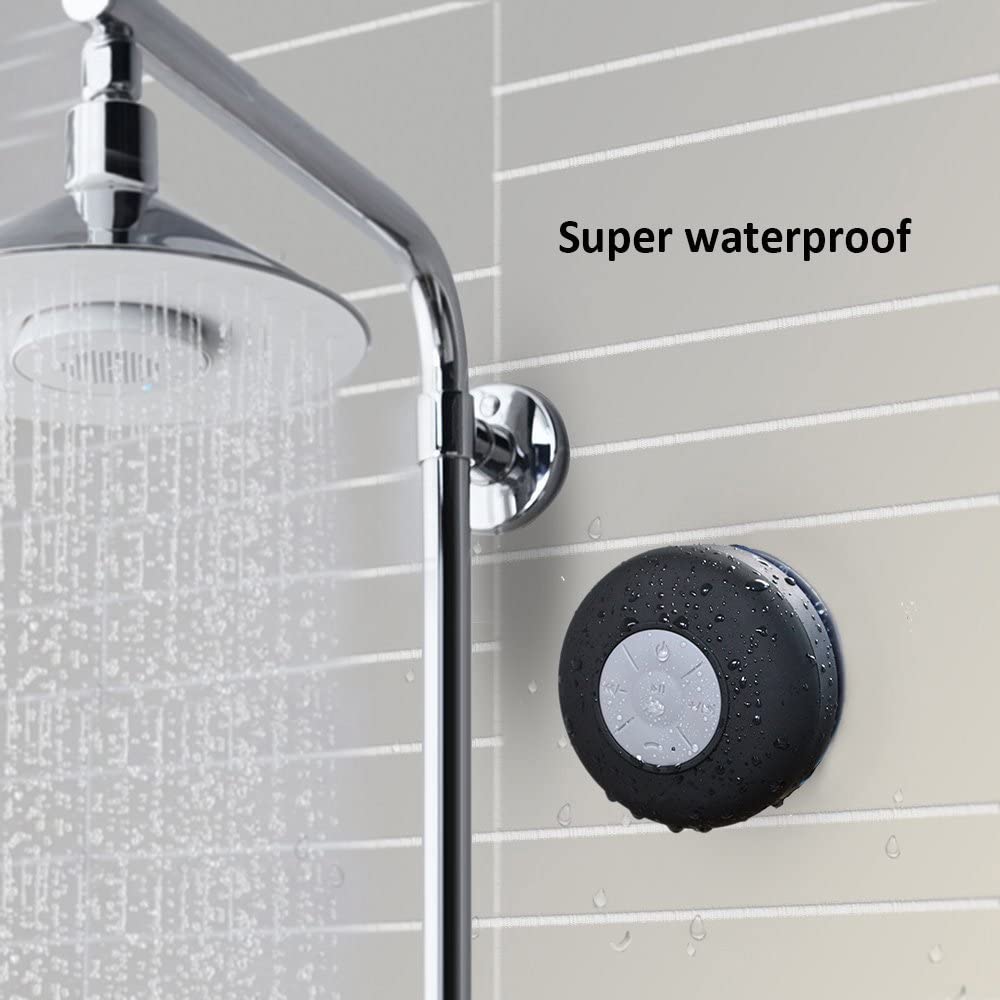 Portable Waterproof Shower Speaker-Black