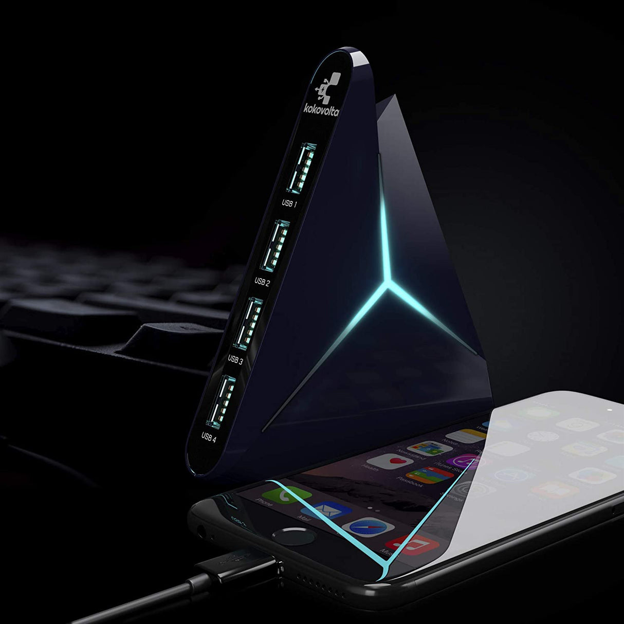 USB Hub 3.0 Vertical Data Hub with Long Cord