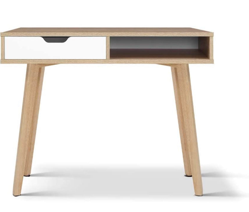 Home Office Computer Desk, Study Desk for Students Bedroom, Console Table, Wooden Table with Storage