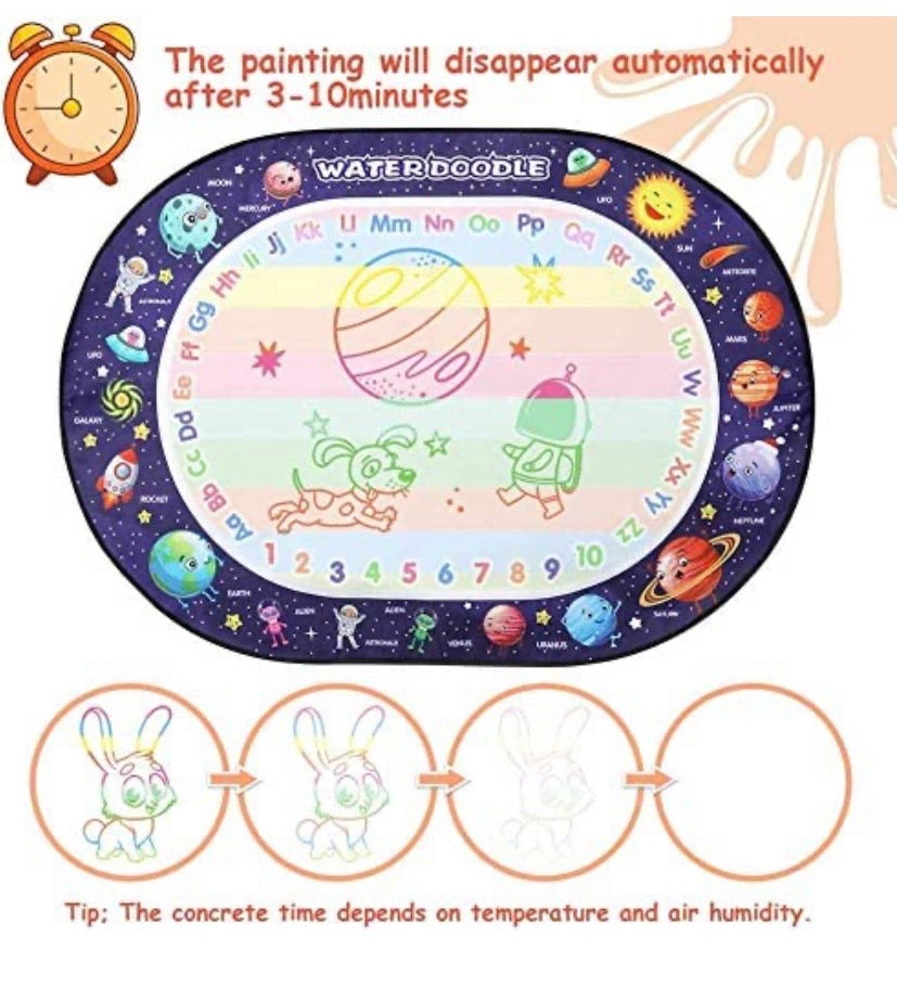 Large Aqua Doodle Mat 100 X 70 cm Water Drawing Doodle Magic Mat Educational Toys Gifts for Kids Toddlers Boys Girls Age 3 4 5 6 7 8 Year Old