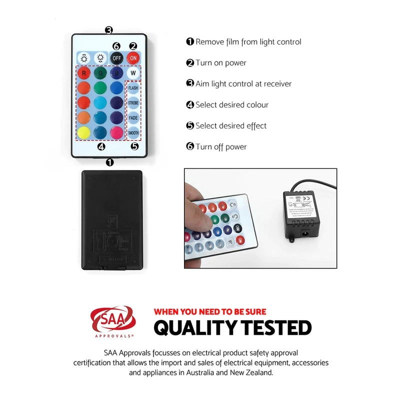 Modern Furniture High-Gloss LED Light with 2 Storage Spaces Drawer Rectangular Living Room Coffee Table