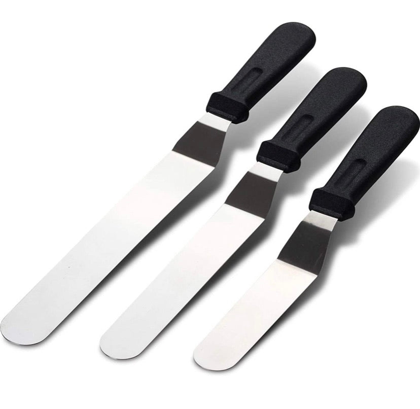 ORBLUE Angled Metal Icing Spatula 3-pack