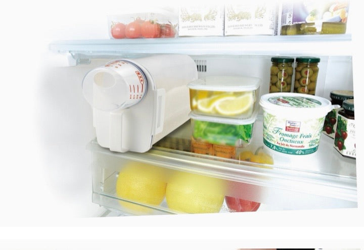 Rice Container Bin with Pour Spout Plastic Clear 2L, 7509, Plastic, White, Clear, 1 Pack