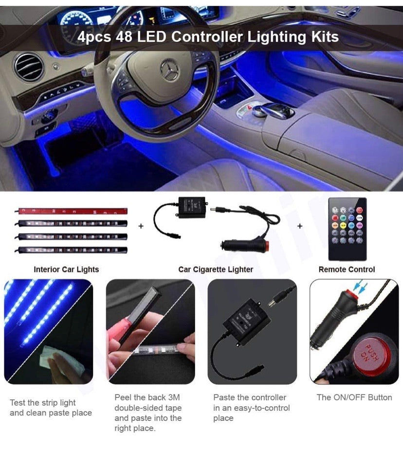Car Interior Light Strip Kit