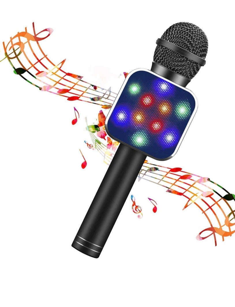 BlueFire Black LED Bluetooth Karaoke Microphone with TF Playback