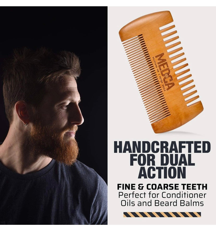 Wooden Beard and Comb Set for Men