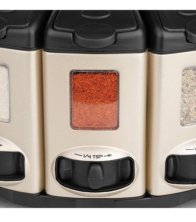 Kitchen Art 57010 Select-A-Spice Auto-Measure Carousel Professional Series, Satin