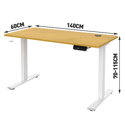 140cm Motorised Desk Height Adjustable Sit Standing Office Computer Table