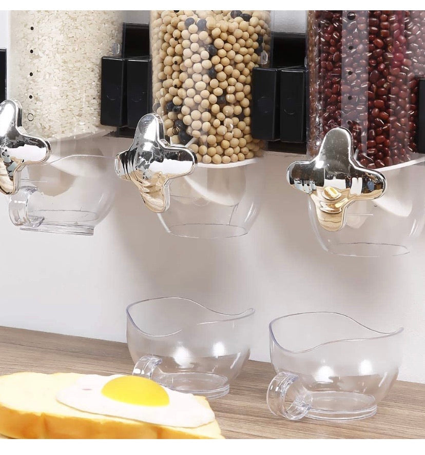 Wall Mounted Triple Cereal Dispenser