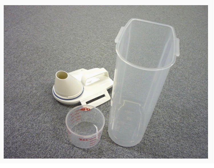 Rice Container Bin with Pour Spout Plastic Clear 2L, 7509, Plastic, White, Clear, 1 Pack