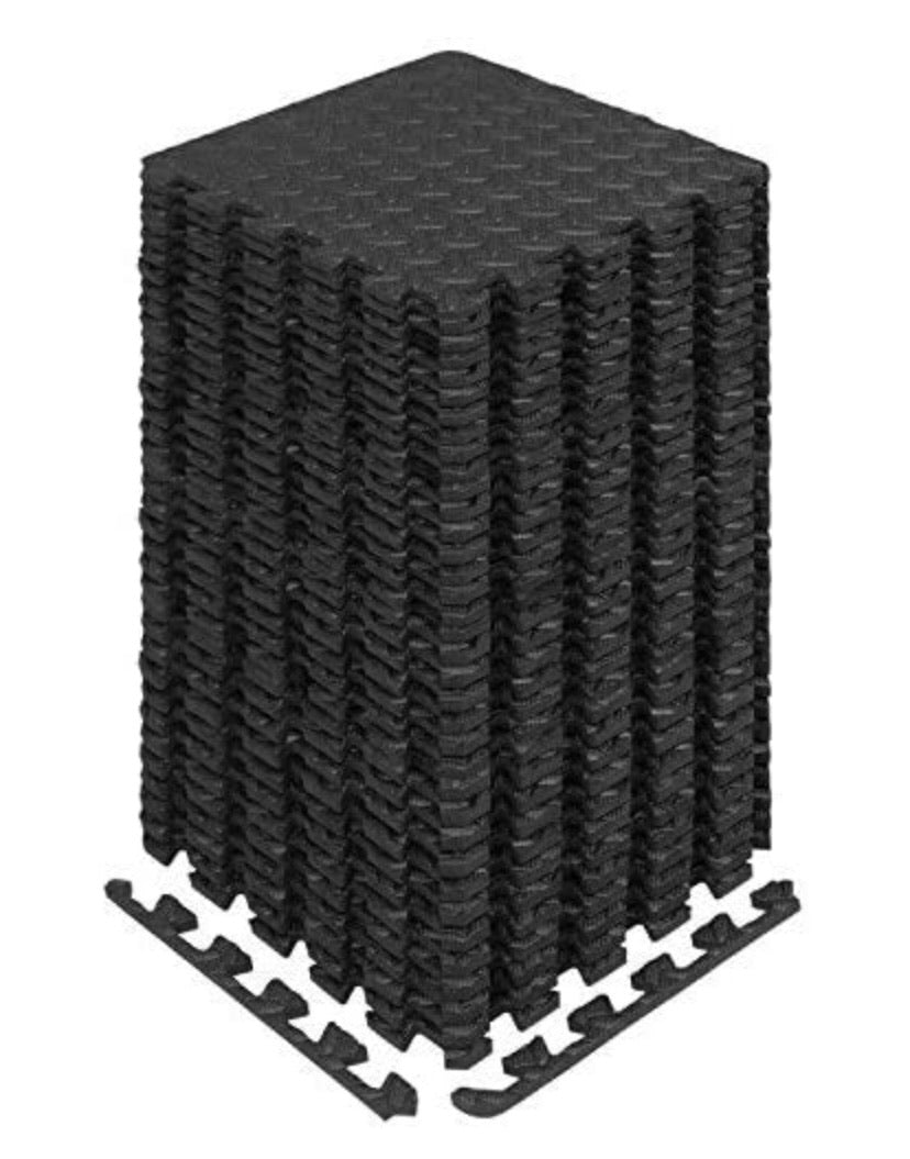 Interlocking Exercise Foam Mats with Border