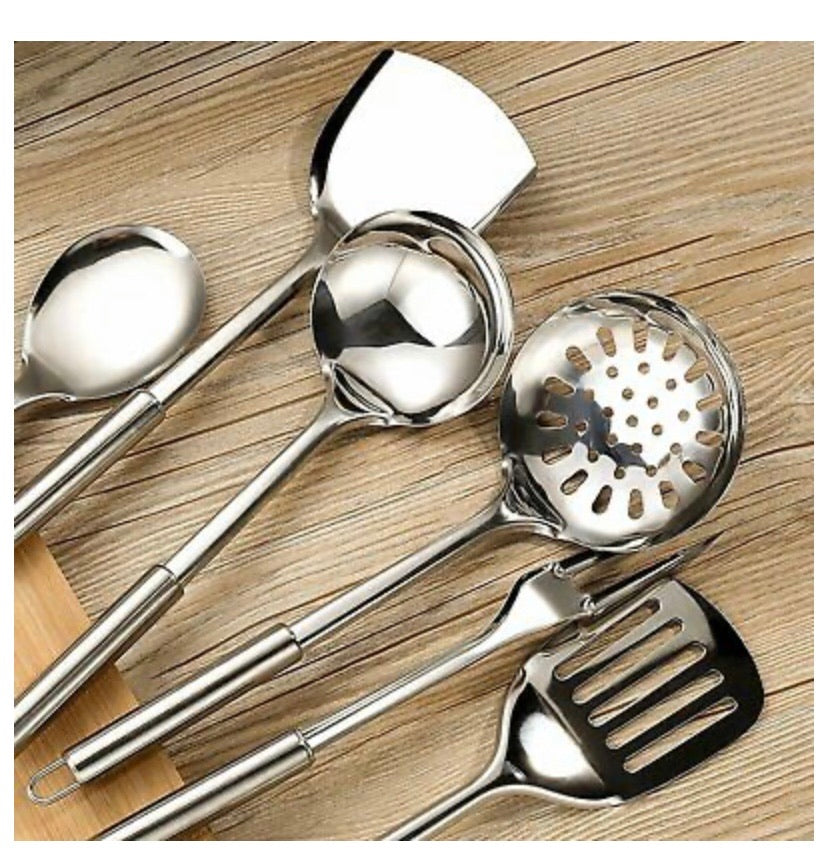 6pcs Stainless Steel Kitchen Utensil Cooking Tool Set