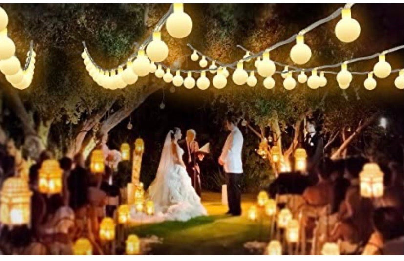 Globe Fairy Light Battery Powered 22.9FT 50 LED Ball String Lights with Remote Control for Holiday Christmas New Year Wedding Party Gardens Lawns Patios Indoor & Outdoor Decoration(Warm White)