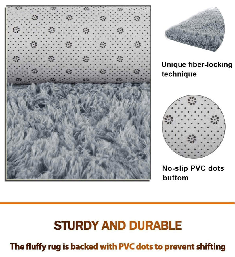 Rainlin Soft Fluffy Modern Living Room Area Rug