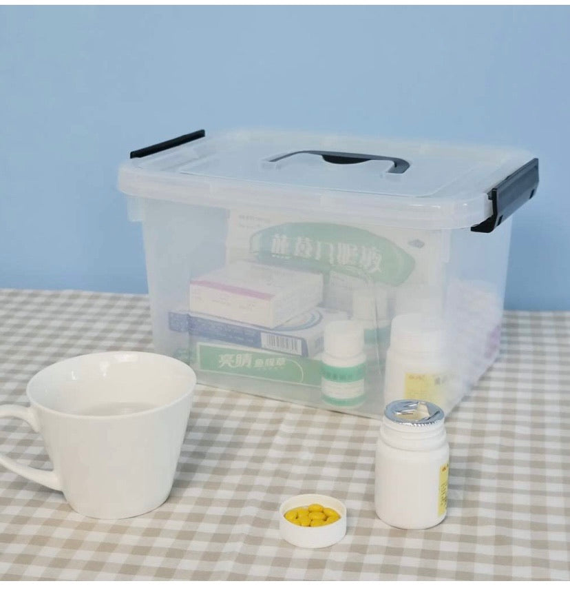 5 Liter Clear Plastic Storage Box 4-Pack