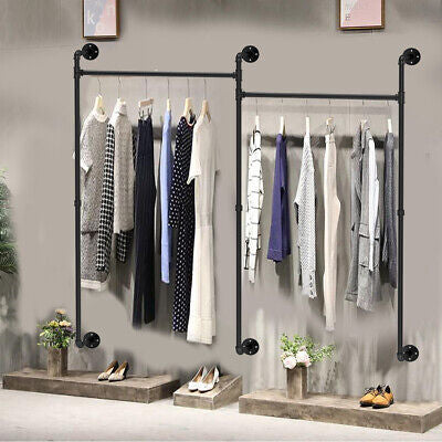 205cm XL Industrial 2-Way Wall-Mounted Garment Rail