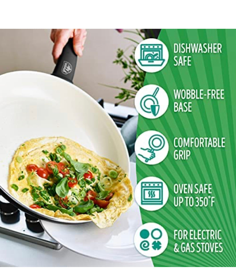 GreenLife Soft Grip 16pc Ceramic Non-Stick Cookware Set
