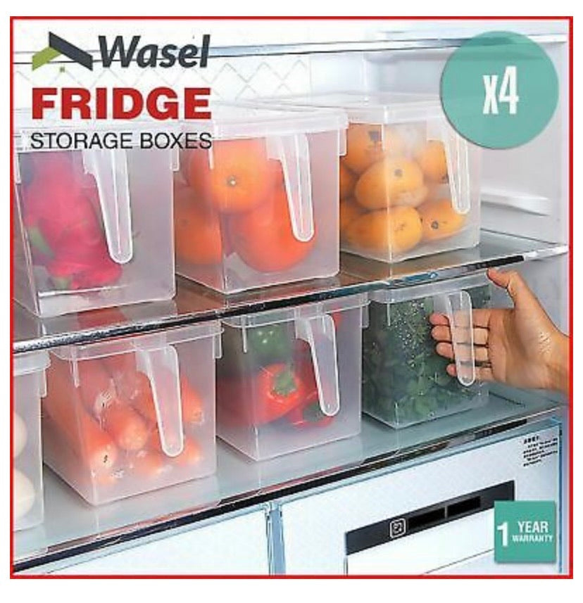 Refrigerator Storage Box Food Container Kitchen Fridge Organiser Freezer