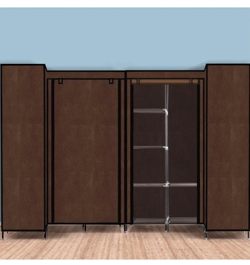 Portable Wardrobe Clothes Closet Storage Cabinet Organizer with Shelves