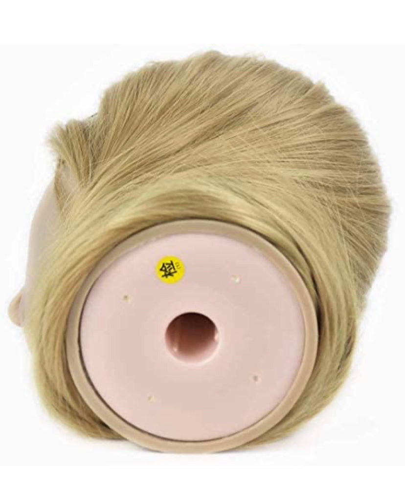 28" Cosmetology Mannequin Head Hairdressing Hair Styling Head Synthetic Hair Training Head Manikin Doll Head(A Free Clamp)