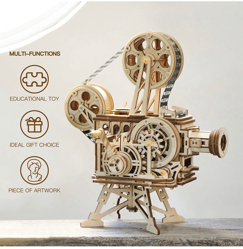3D Wooden Puzzle Mechanical Model Projector