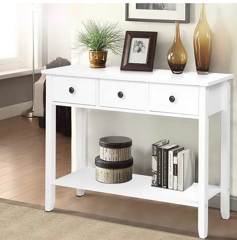 Artiss Console Table Entryway Hallway Side Table Wooden, White