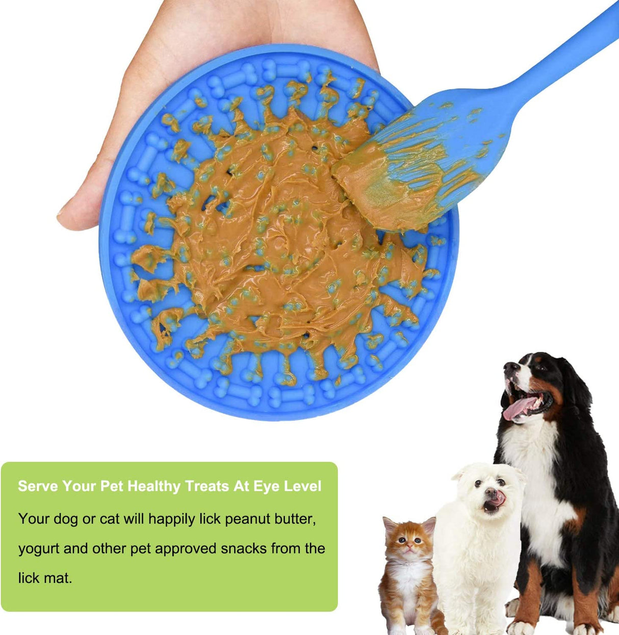 Lick Mat for Dogs 2 Packs - OAPRIRE Dog Lick Mat with Super Suction, Reduce Daily Anxiety, Slow Feeder Lick Mat Suctions to Wall for Pet Bathing, Grooming and Training - with Cleaning Brush