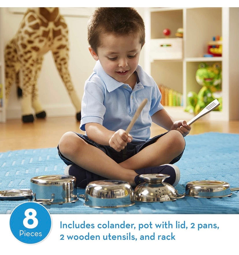 Pretend Stainless Steel Pots