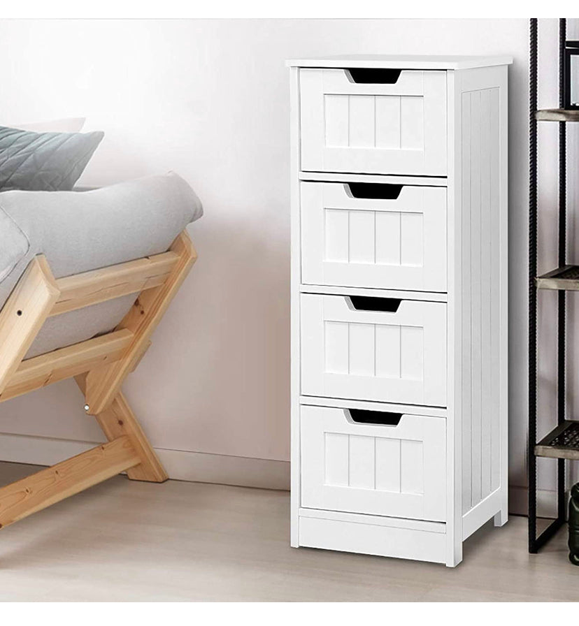 Artiss Tallboy Chest of Drawers Wooden White