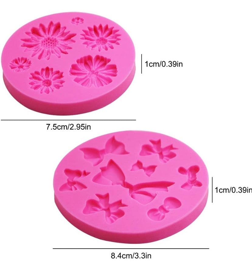 Decorative Silicone Moulds (2 Pieces)