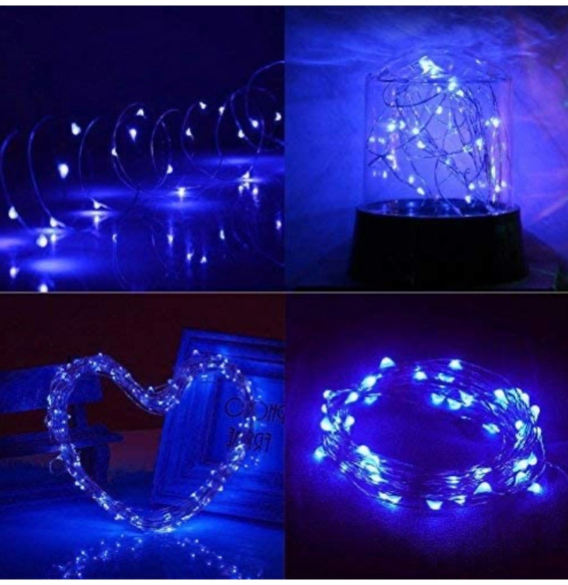 Solar String Lights 200 LED Fairy Lights (Blue)
