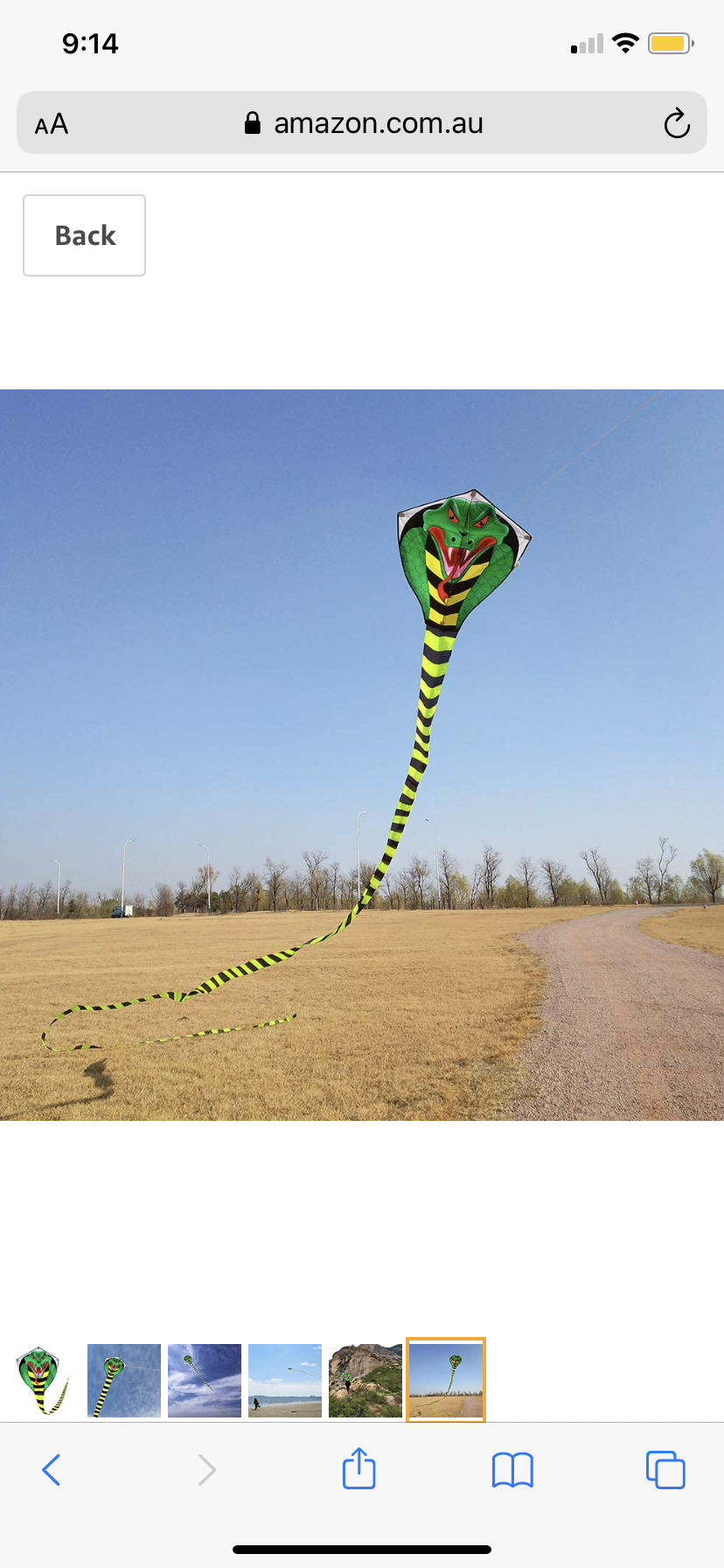 Cobra Kite for Kids Adults Large by Mint's Colorful Life