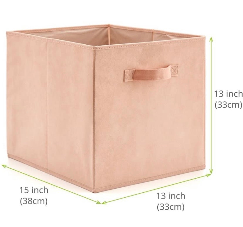 Set of 4 Foldable Fabric Basket Bins