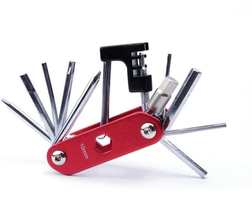 Bicycle Repair Set Bike Outdoor Seat Saddle Bag 14 in 1 Multi Function Tool Kit